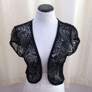 Tulle Bolero with Applied Soutache Pattern